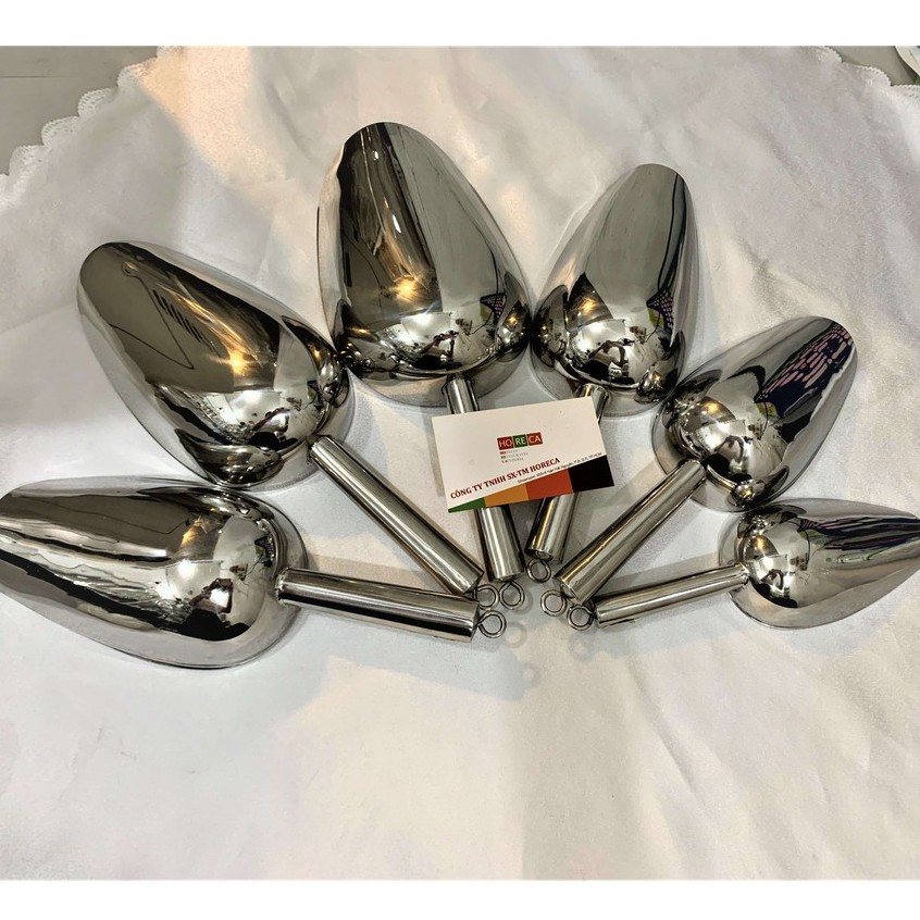 Xẻng xúc đá inox cao cấp sáng bóng