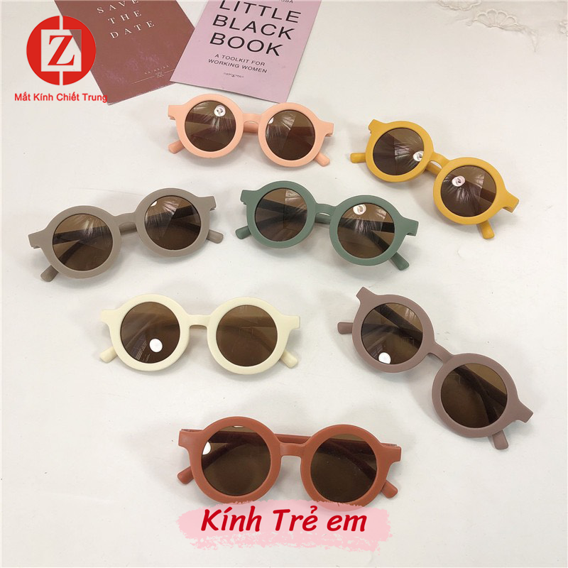 [Hàng xịn] Kính thời trang mặt tròn an toàn cho bé từ 1 đến 6 tuổi,kính chống nắng, kính râm cho bé chống bụi chống tia UV400- mã T1593