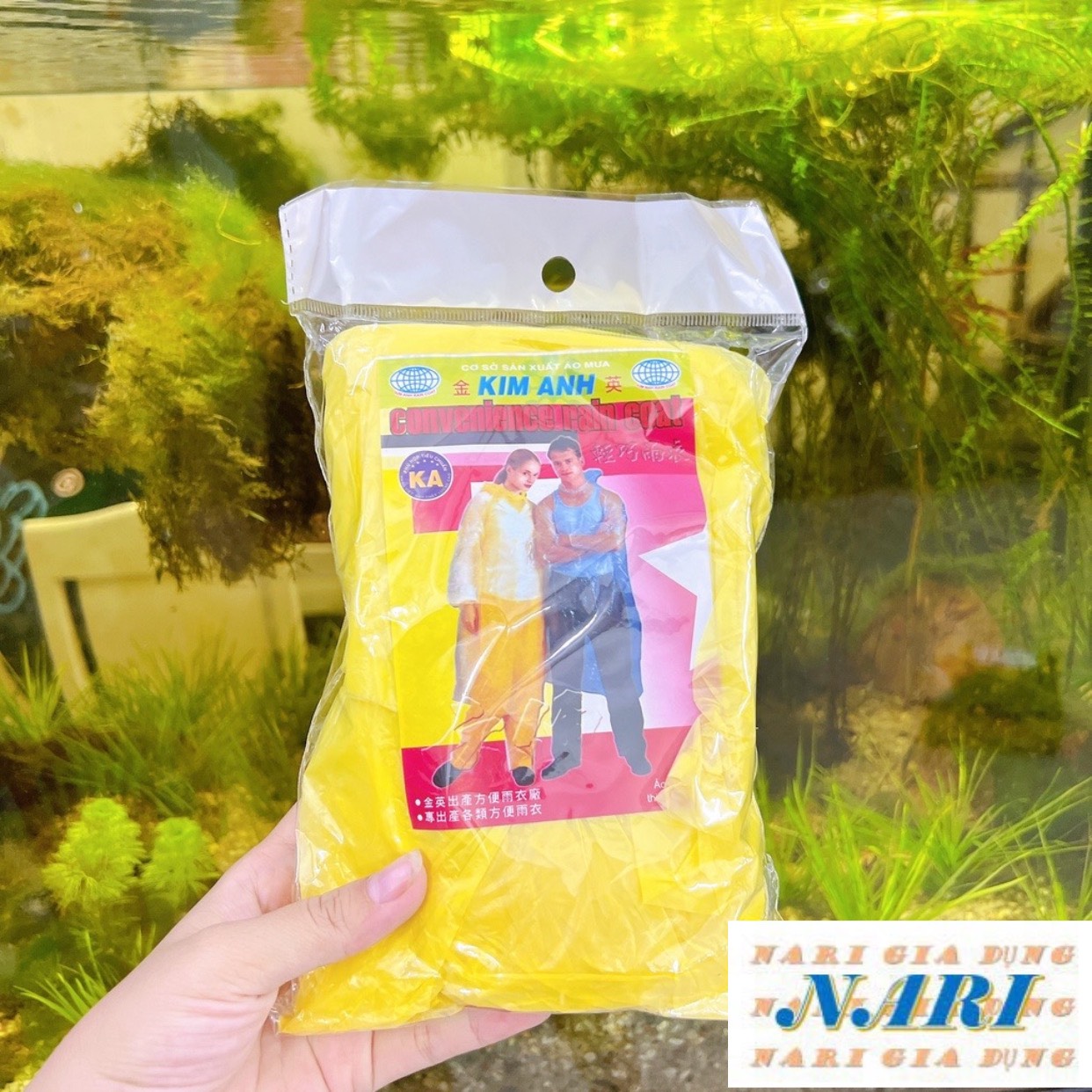 Áo mưa nilon trơn loại dày - áo mưa bịch - gia dụng Nari