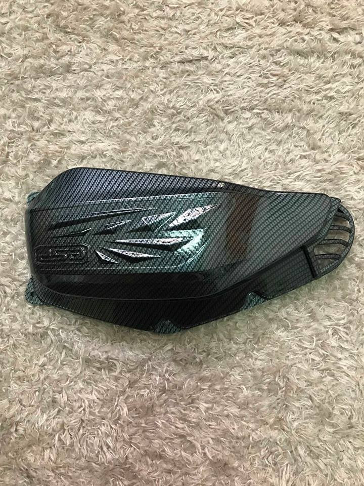 Ốp bô e đen carbon cho xe air blade 2016 2017 2018 2019