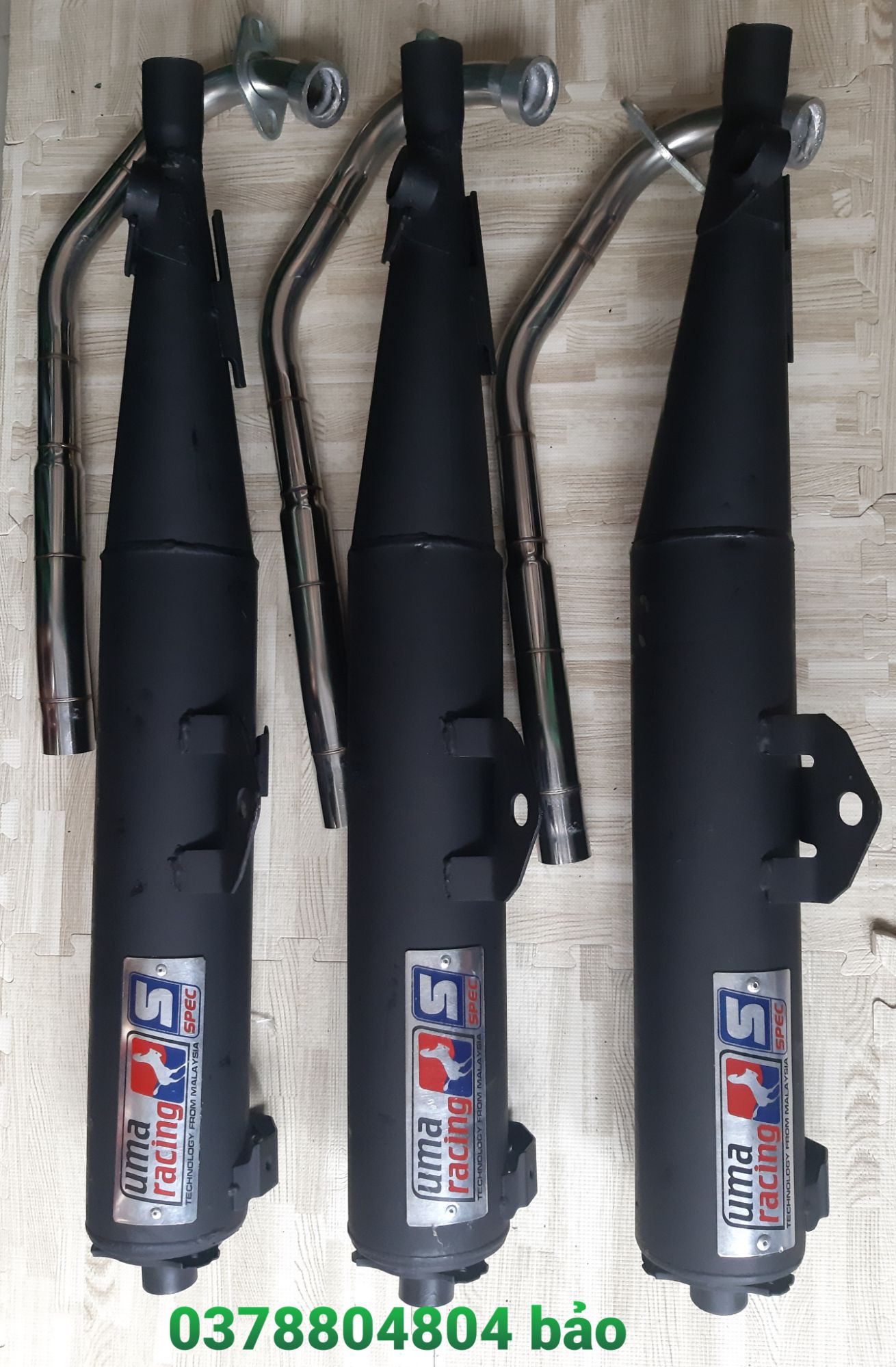 pô UMA  EXCITER , SIRIUS, FUTRE, WAVE BLADE móc nỉ + cổ inox .Đích 32