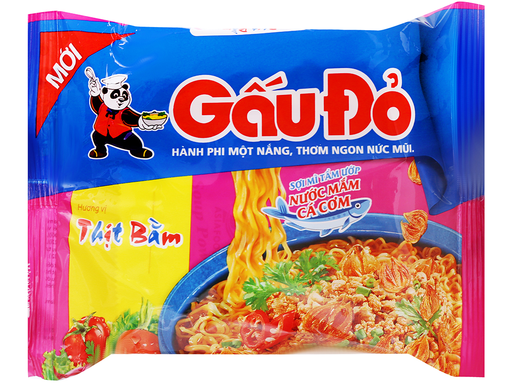 Combo 10 gói mì gấu đỏ thịt bằm