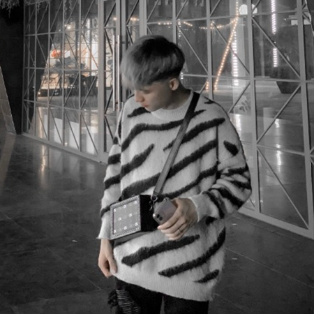 Áo Len Lông Sọc Vằn Nam Nữ Áo Sweater Len Lông Unisex Dày Dặn Free Size