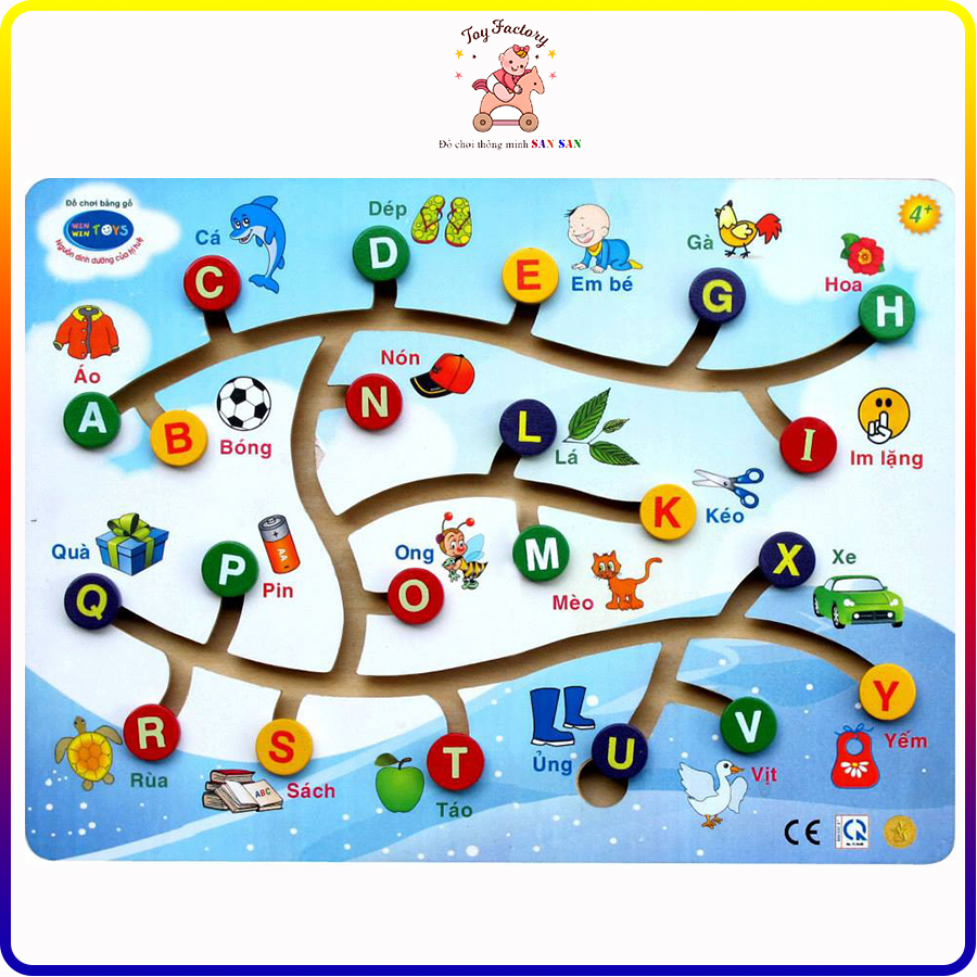 Đường luồn chữ cái tiếng việt - Đồ chơi gỗ Winwintoys