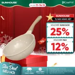 Chảo phủ sứ an toàn đáy từ Sunhouse Healthy SBDS20-24-26-28MC - Tỏa nhiệt đều - Chống dính Ceramic - Dùng mọi loại bếp