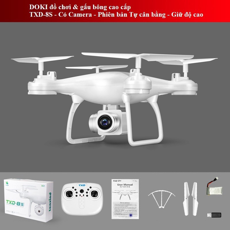 (Có Camera) Máy Bay Điều Khiển Từ Xa Flycam Mavic Nhiều Mẫu Mới Hot Nhất - Máy Bay Flycam Txd-8S L Plus Pin 2000Mah Bay 17-20P - Có Chế Độ Tự Về Bằng 1 Nút Bấm Trên Tay Điều Khiển.