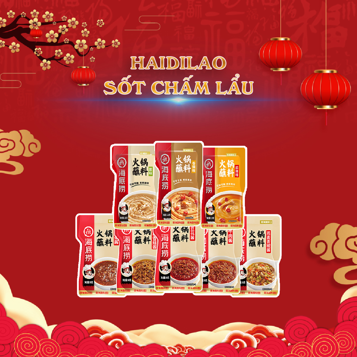 Sốt chấm lẩu haidilao vị không cay - gia vị lẩu tứ xuyên có sẵn nhiều vị date mới