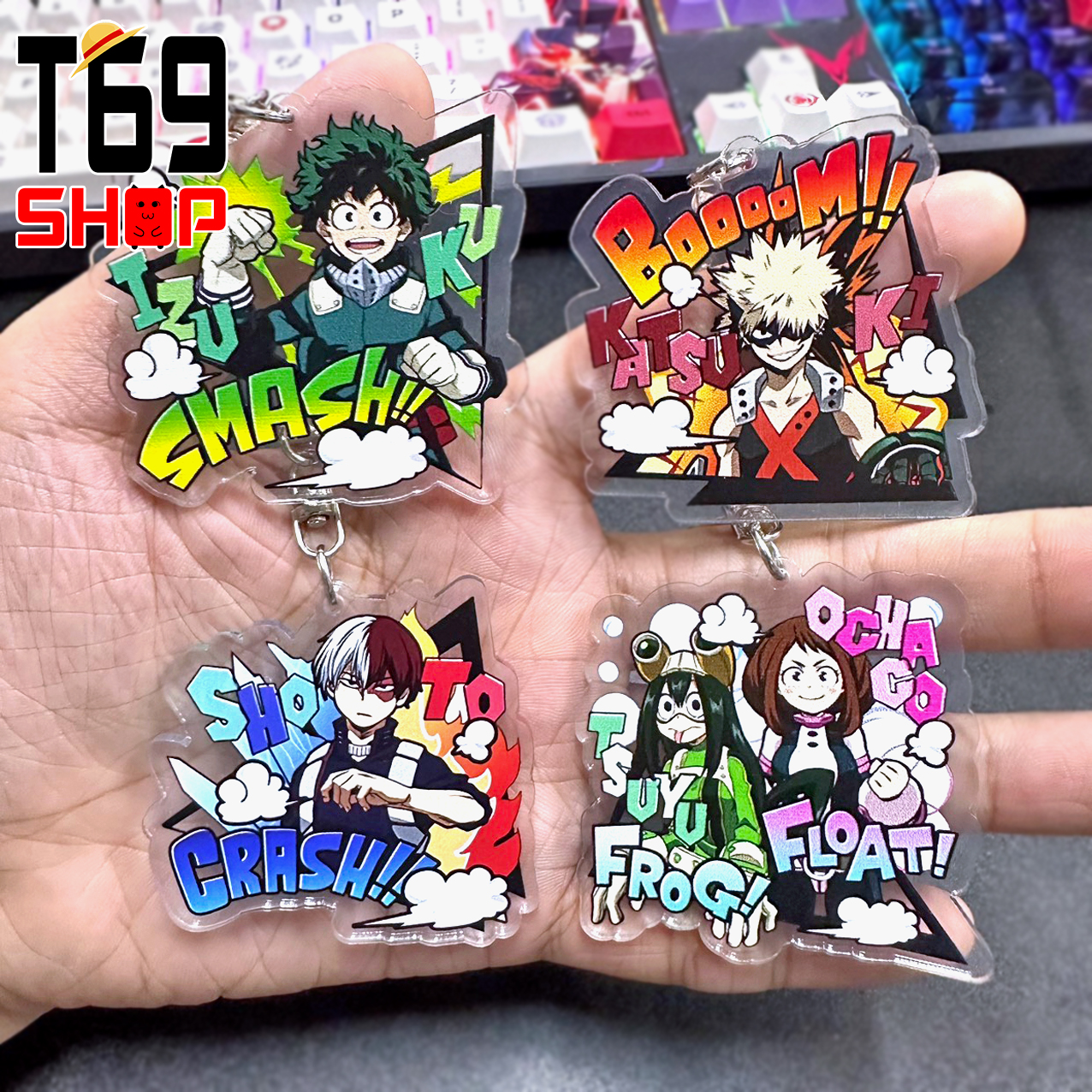 Móc khóa mica anime My Hero Academia - Mẫu 2