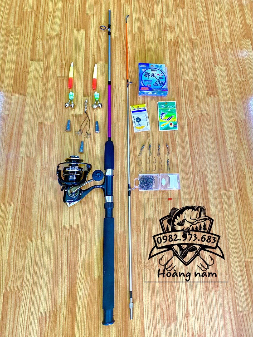Combo cần đặc 2 khúc shimano cruza máy kim loại ac cước shimano trắng đủ sezi 1m65 >>> 2m7