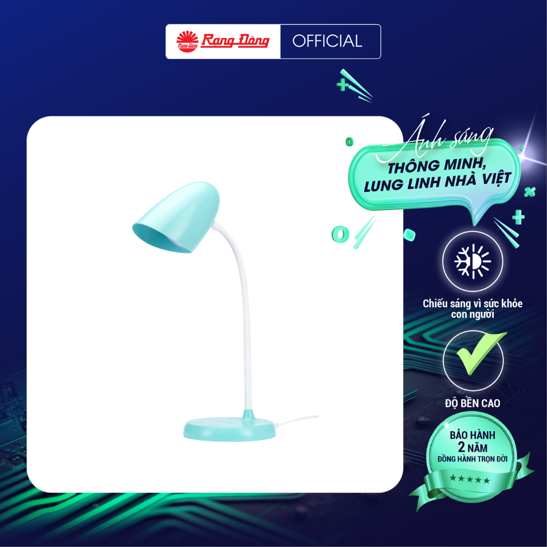 Đèn bàn bảo vệ thị lực RD-RL-38.LED Chính hãng Rạng Đông Tiết kiệm điện Dải ánh sáng phù hợp bảo vệ mắt Thiết kế hiện đại