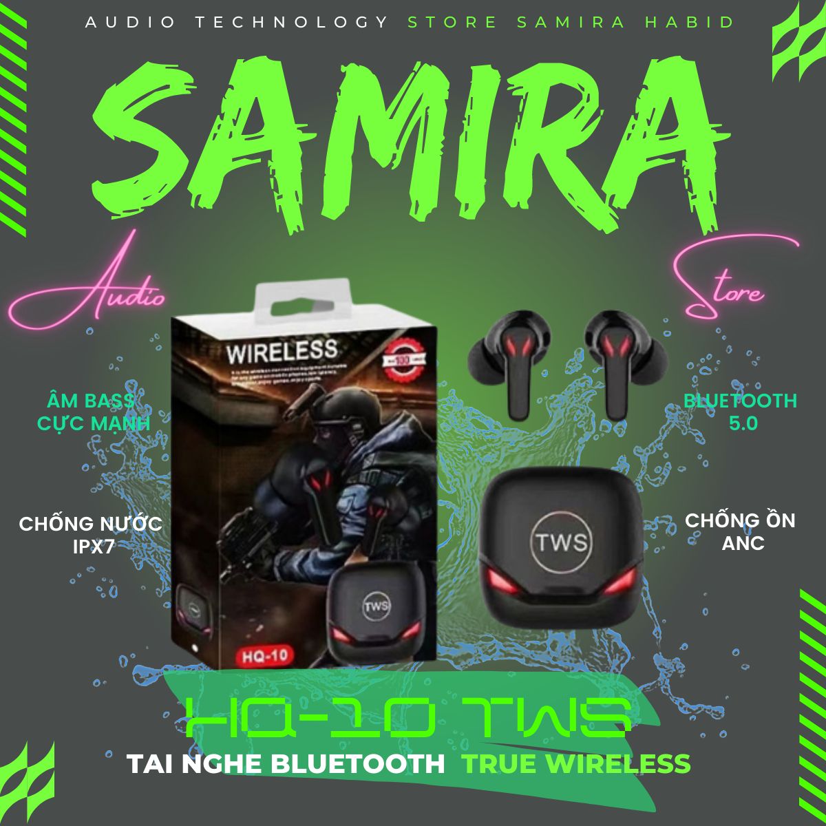 Tai Nghe Gaming ,Tai Nghe JBL True Wireless HQ-10 TWS Gaming , Kết Nối Bluetooth 5.0 , Bass Mạnh Mẽ , Pin Trâu , Độ Trễ Thấp , Âm Thanh Chân Thực , Chống nước IPX5 , Sử Dụng 4-5 Giờ , Tích Hợp Android & IOS .