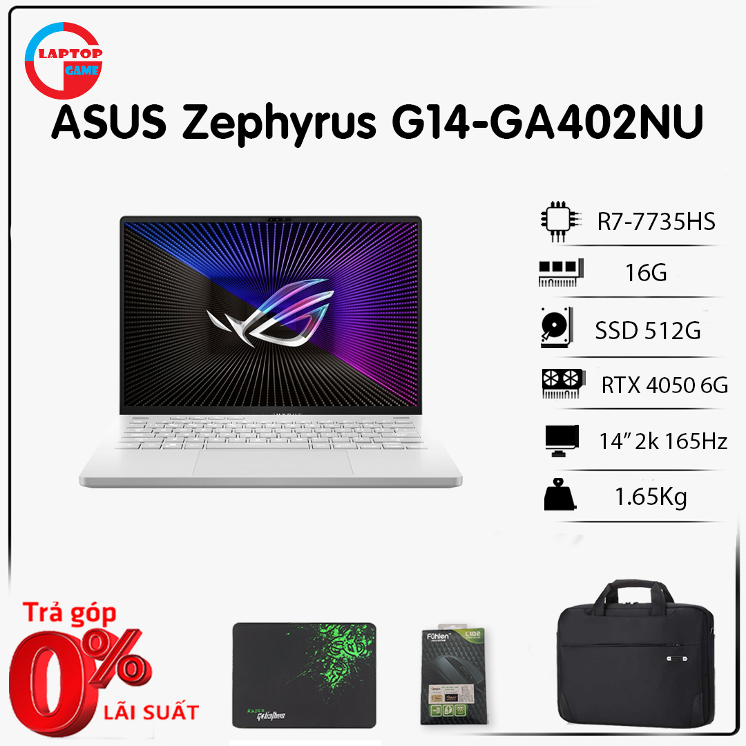 Asus rog zephyrus g14 ga402nu-g14.r74050 laptop gaming đồ hoạ cao cấp
