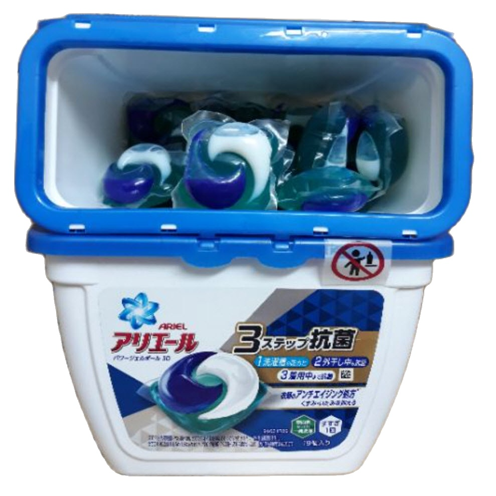 Viên giặt xả Gelball Ariel 3D nhập Nhật màu xanh dương