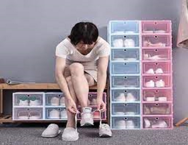 Hộp đựng giày trong suốt chịu lực tốt size đại 3314cm