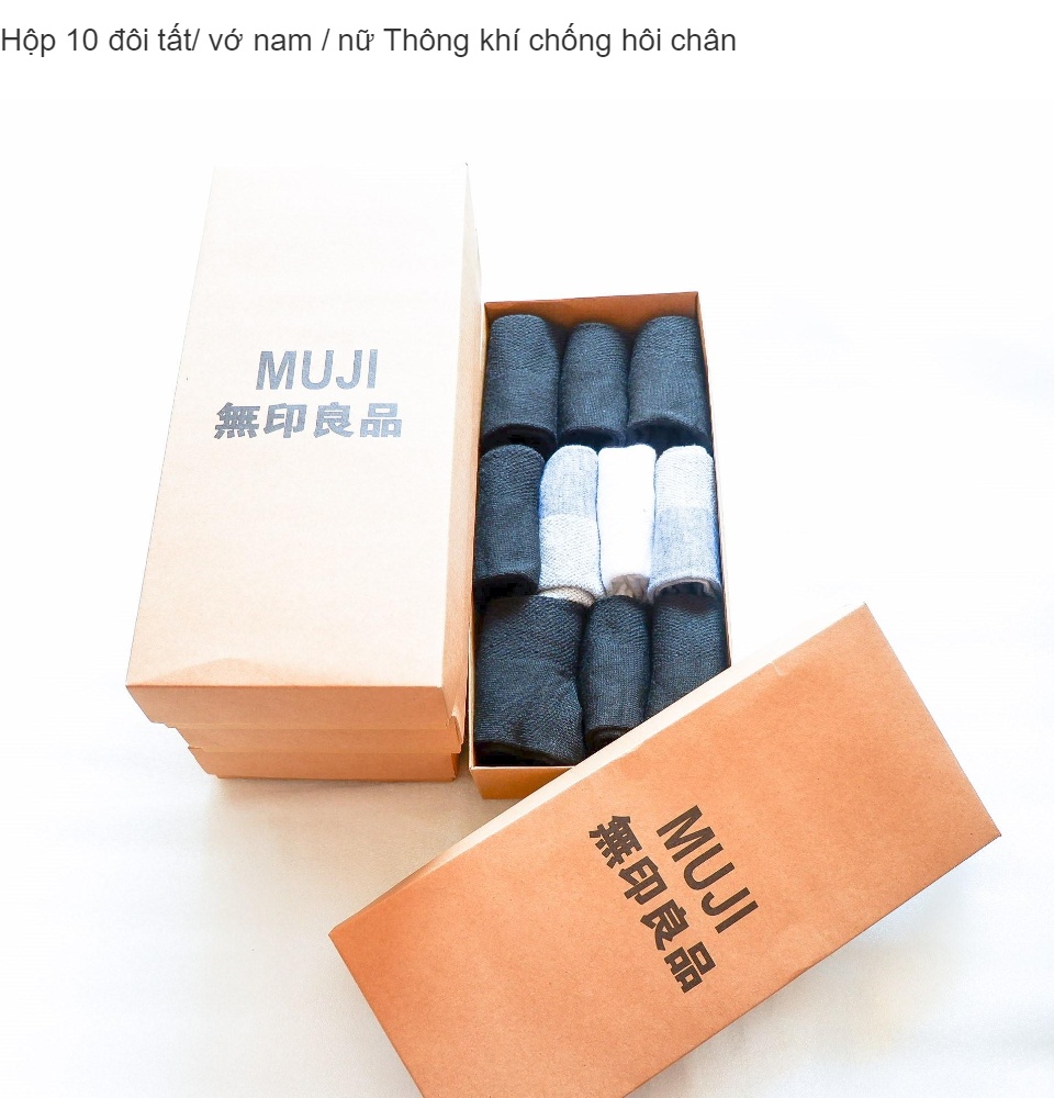 Hộp 10 đôi vớ NỮ Nhật bản thông khí loại dày - chất liệu 95% vải cotton / Vớ khử mùi hôi chân / tất quà tặng / vớ nam / tất nam coton / vớ khử mùi hôi chân -SZ2011009