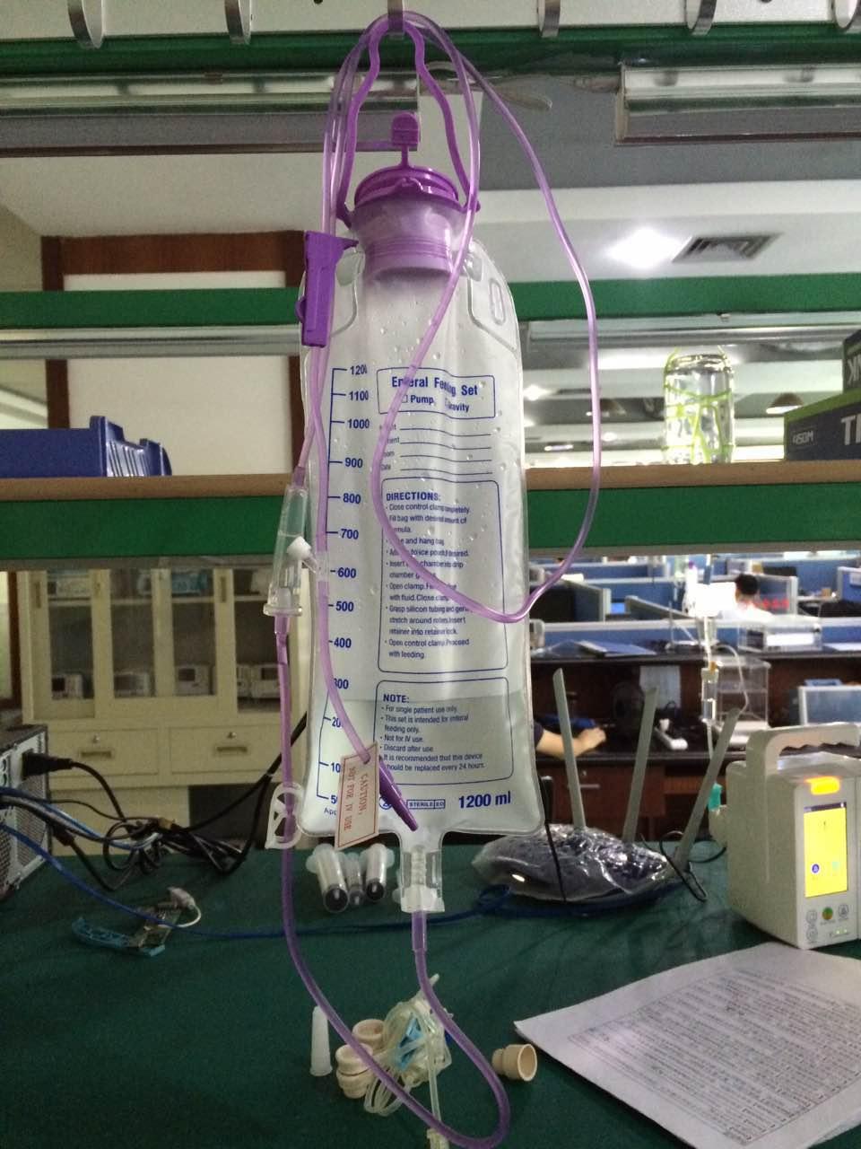 Bộ Túi cho ăn, túi nuôi ăn cho bệnh nhân qua sonde dạ dày, túi truyền súc ruột thải độc đại tràng ENEMA 1200ml, túi thải độc đại tràng enema