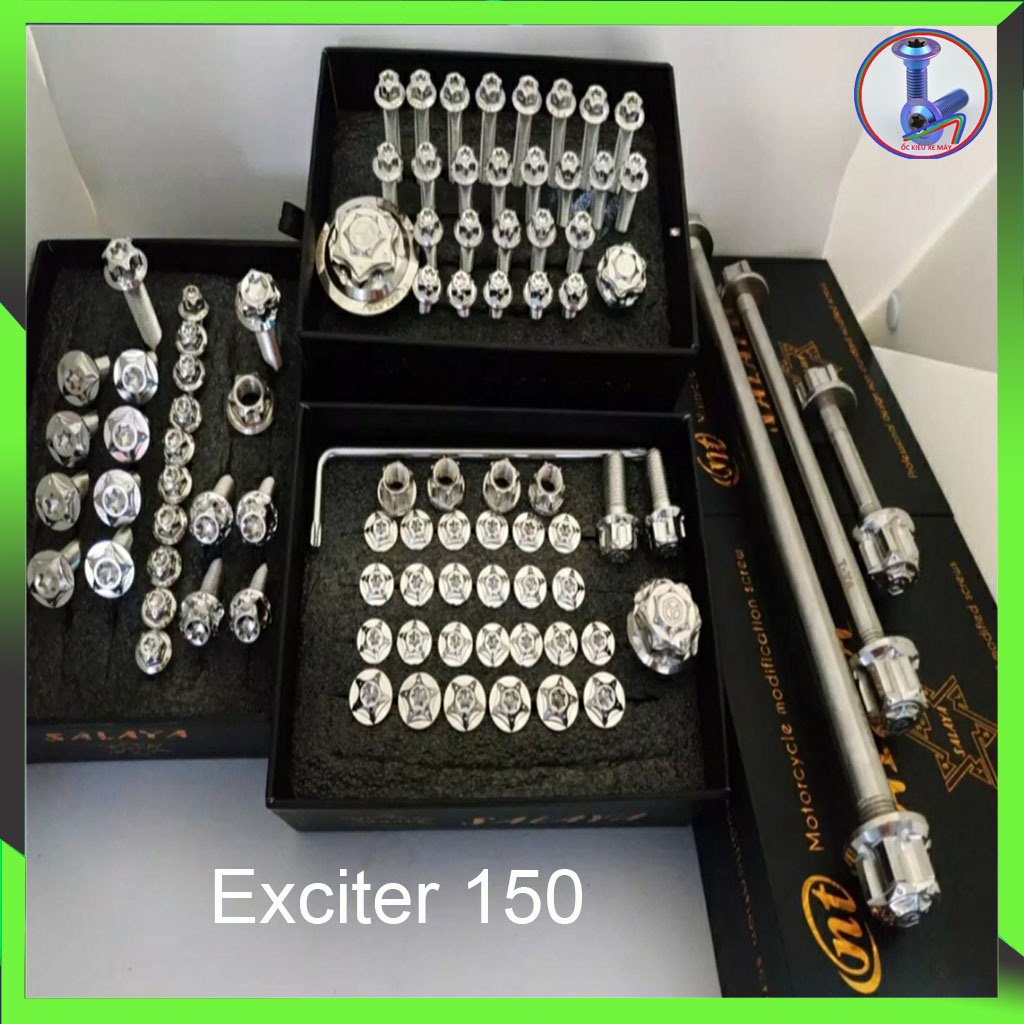 [HCM]Full bộ ốc salaya xe exciter 150 inox 304 sáng bóng.