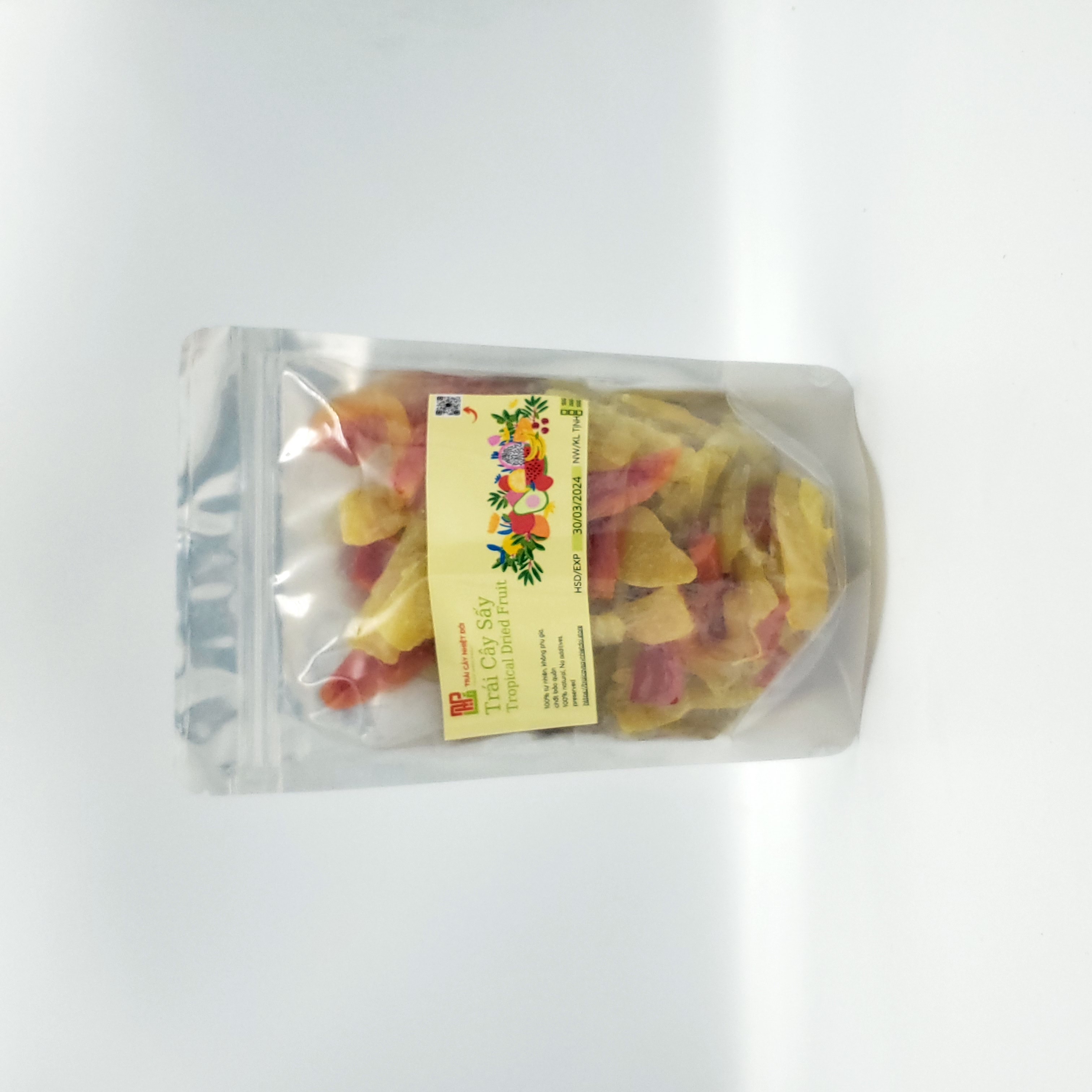 Đu đủ sấy dẻo mứt đu đủ không đường vị tự nhiên túi 500g - trái cây sấy nhiệt đới
