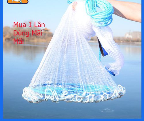 Chài bắt cá cước đúc đĩa to, chài cước, chài rút thái lan - chài đĩa bay thái lan - 3m 3m6 4m2 4m8 6m 7m2