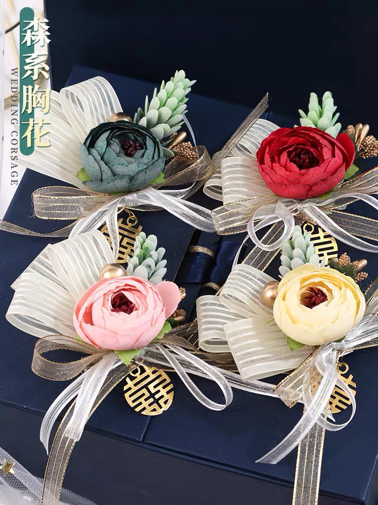 [HCM]VÒNG HOA ĐEO TAY ĐÁM CƯỚI CHO PHÙ DÂU - KIỂU BÔNG HỒNG