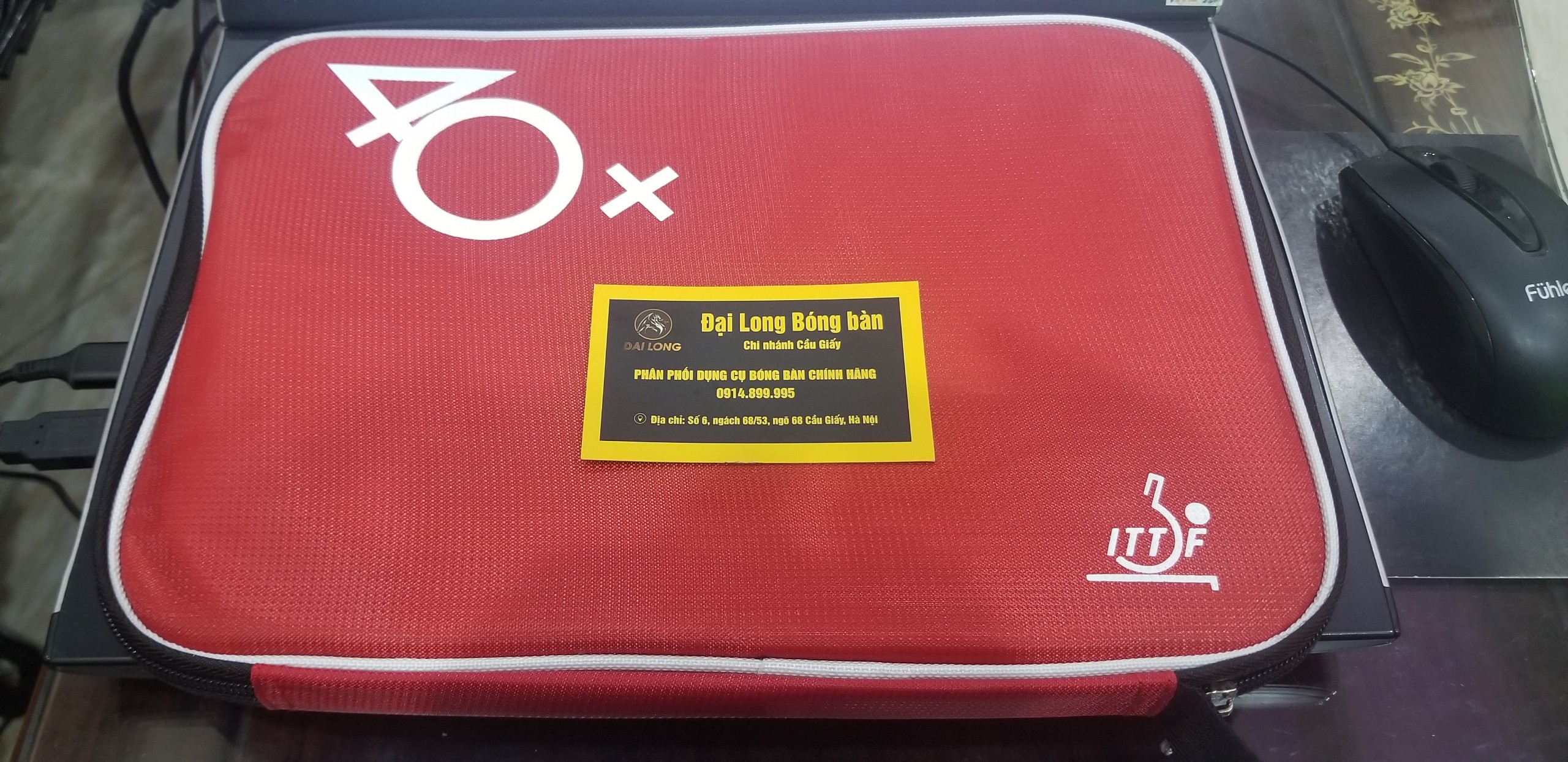 Bao vợt bóng bàn chính hãng Sanwei, chống nước, chống va đập, chất lượng số 1