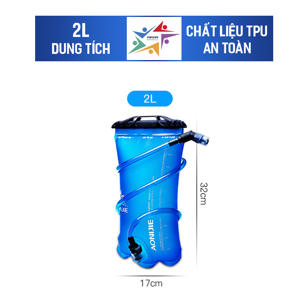 Bình nước 1.5l-2l-3l cho vest nước thể thao, túi nước thể thao có vòi hút 1.5l, 2l, 3l aonijie sd16