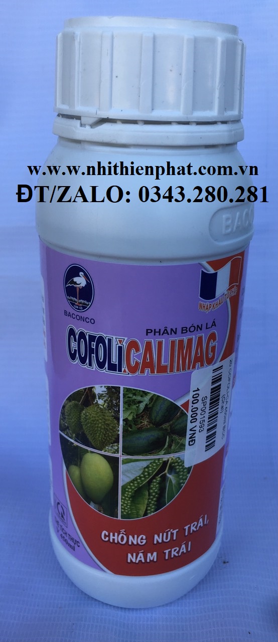 Phân bón lá CAN XI MAGIE xanh lá dày lá lớn trái đẹp mã chống nứt trái, chính hiệu baconco chất lượng Pháp Quốc chai 500ml