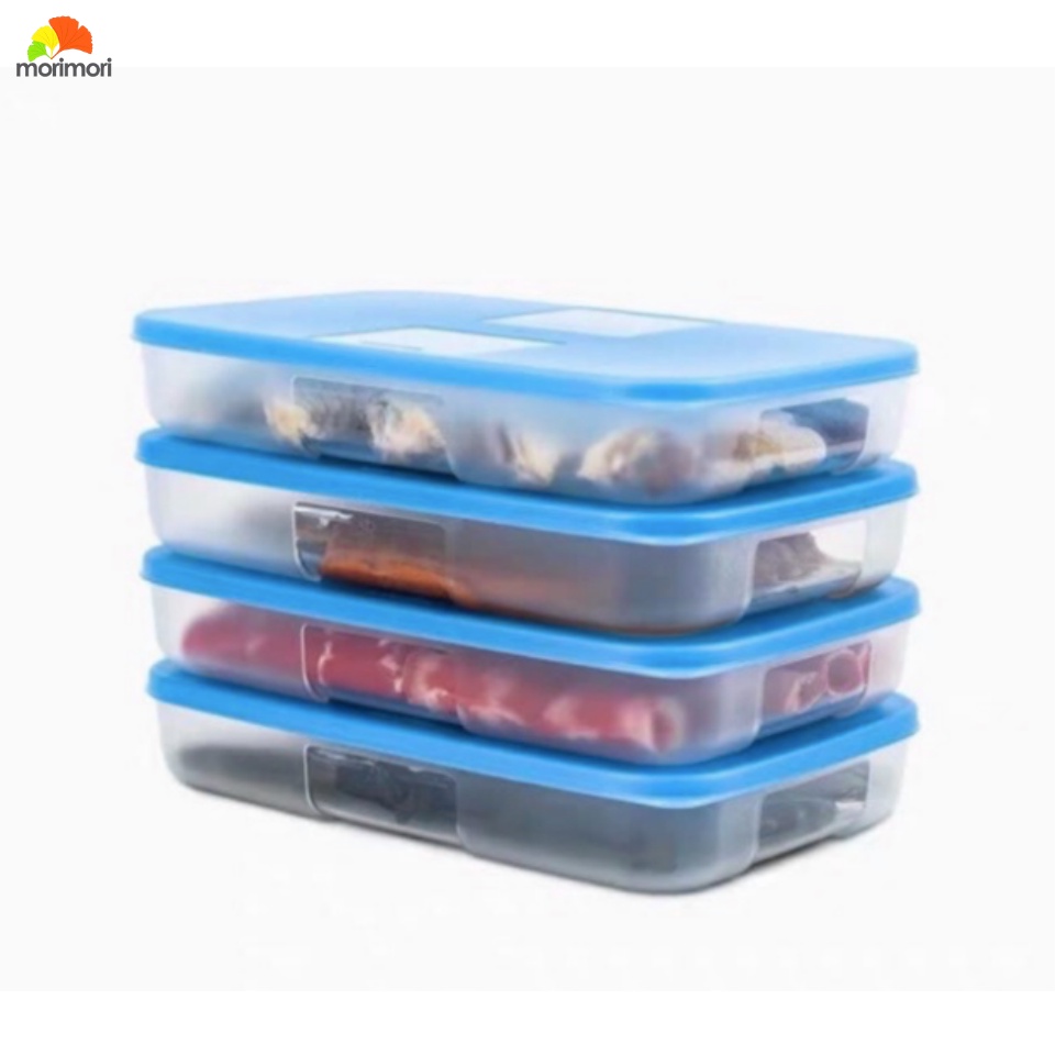 Bộ 4 hộp trữ đông dẹt Tupperware♥️set ngăn đông dẹt 650ml