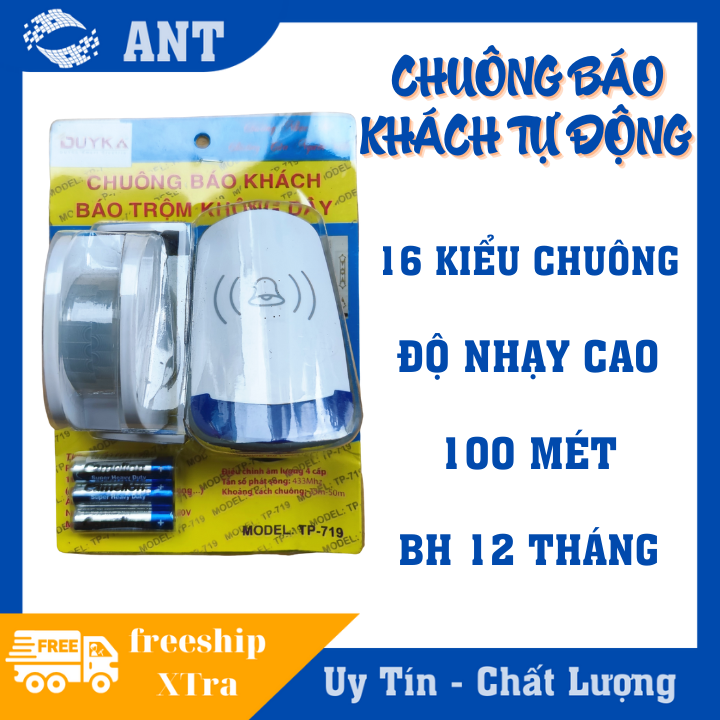 Chuông báo khách hồng ngoại, chuông báo khách tự động TP-719