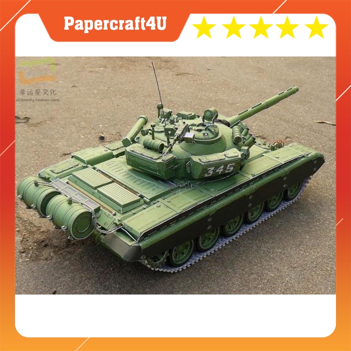 Mô hình giấy 3D - xe tank T-72M1 tỉ lệ 1 35 - mô hình giấy tự lắp ráp