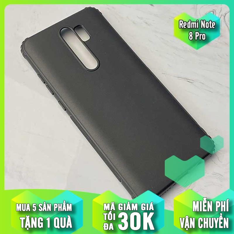 Ốp lưng cho Xiaomi Redmi Note 8 Pro nhựa dẻo TPU Đen 4 gốc chống sốc