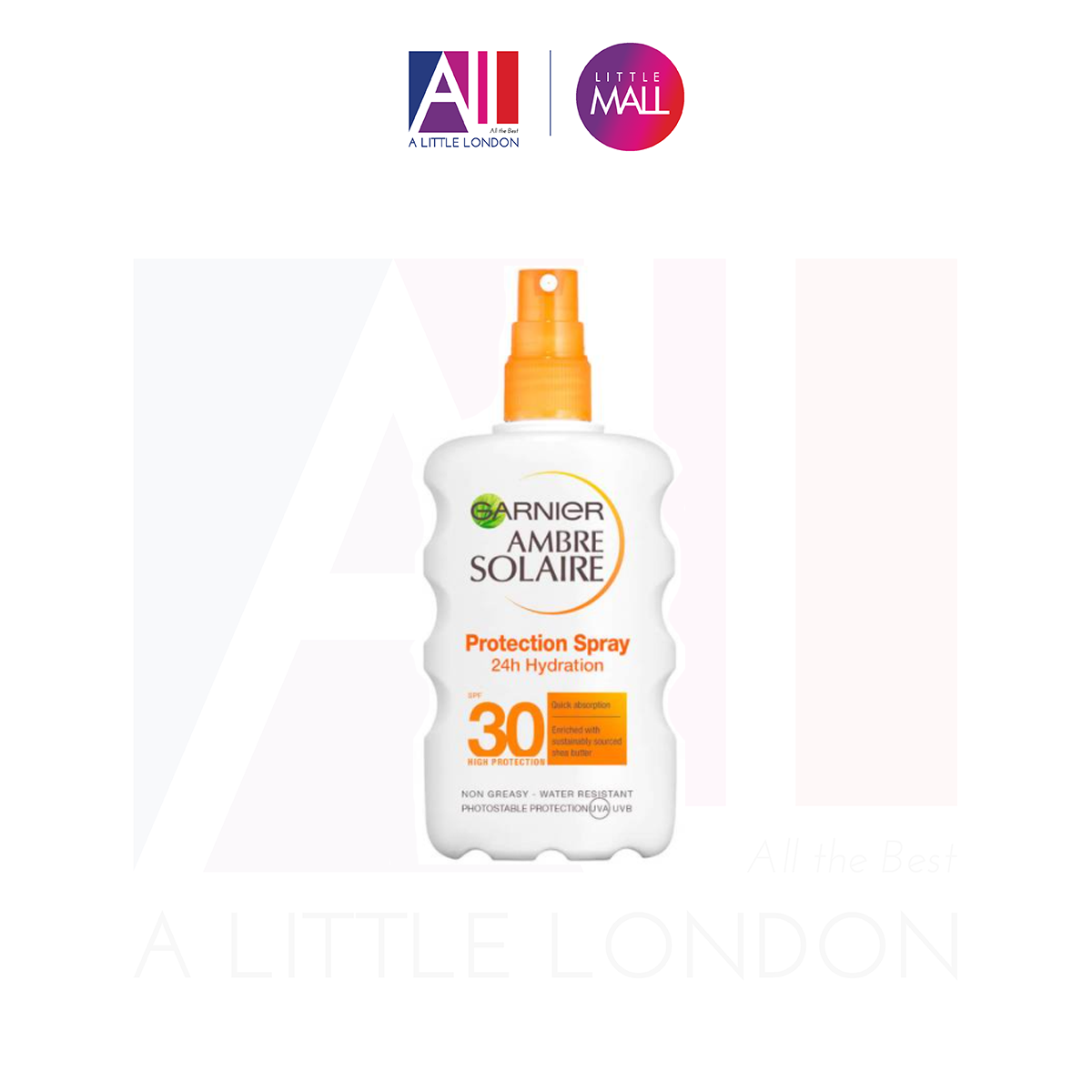 Kem chống nắng Garnier Ambre Solaire Protection Spray 24h Hydration SPF30 - 200ml (Bill Anh)