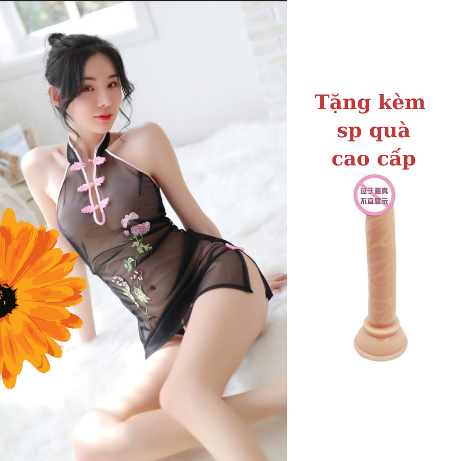 Váy ngủ cosplay yếm sườn xám cách tân gợi cảm
