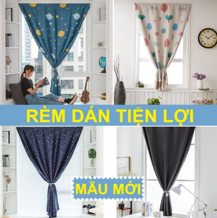 Rèm cửa dán tường, rèm cửa sổ, chống nắng, trang trí nhà cửa dễ lắp đặt