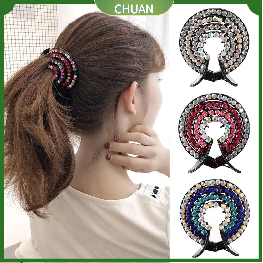 1 Cái Maruko Tóc Chuck Tóc Sắt Thời Trang Phụ Nữ Pha Lê Bird 'S Nest Kẹp Tóc Claw Đồ Tạo Búi Tóc Kẹp Tóc Kẹp Tóc Cô Gái Kẹp Tóc Đuôi Ngựa Clip Phụ Kiện Đồ Đeo Tóc