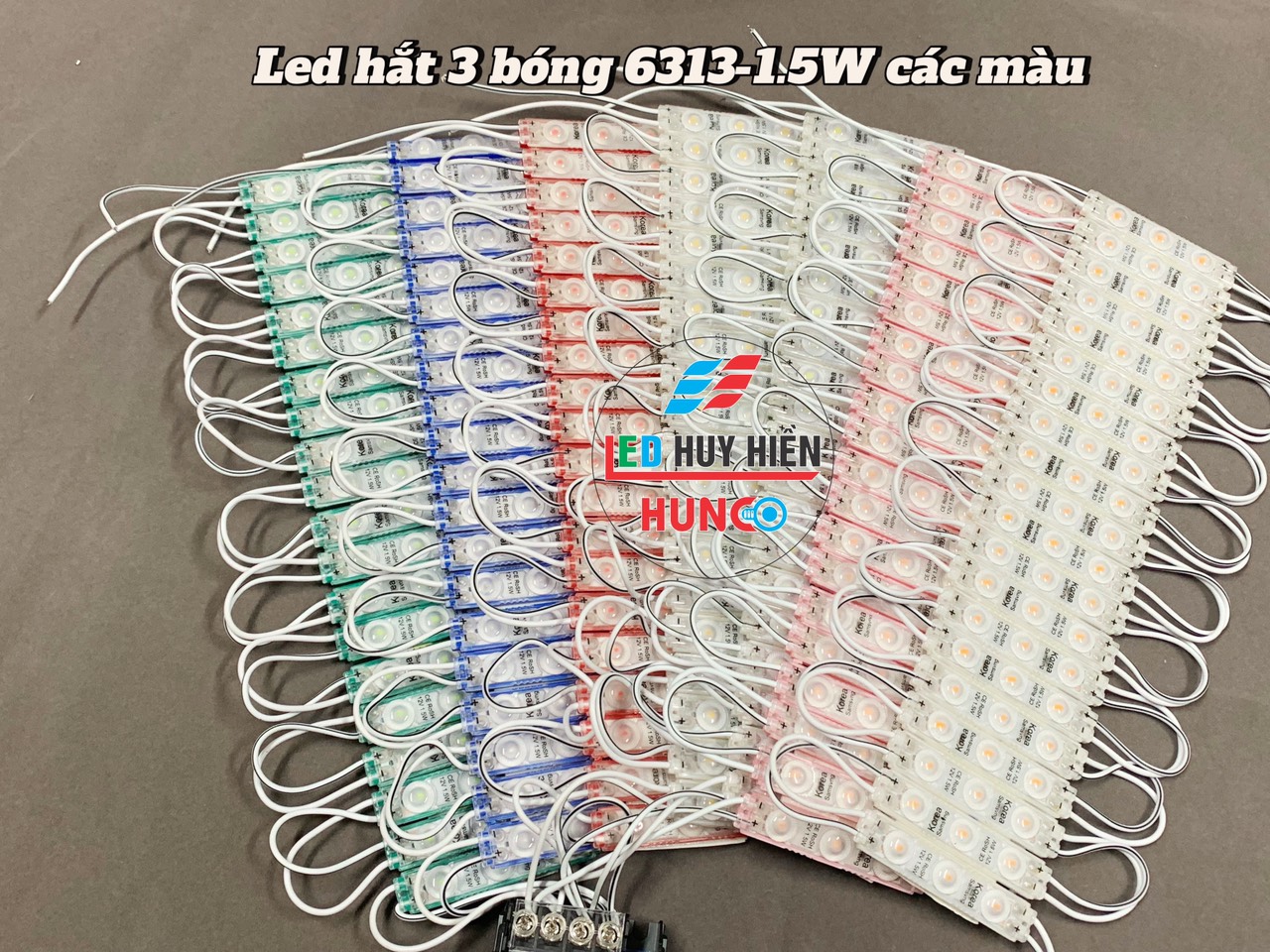 Led hắt 3 bóng 2835 kích thước 6011, 6313 Chống nước ngoài trời (Vỉ 20 thanh 3 Led 12V) công suất 1.5W