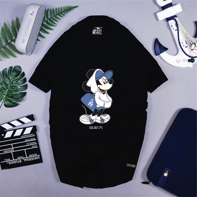 Áo thun cotton nam nữ in hình mickey cute at009