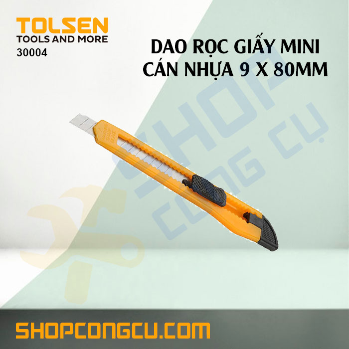 Dao rọc giấy mini cán nhựa 9x80mm tolsen 30004