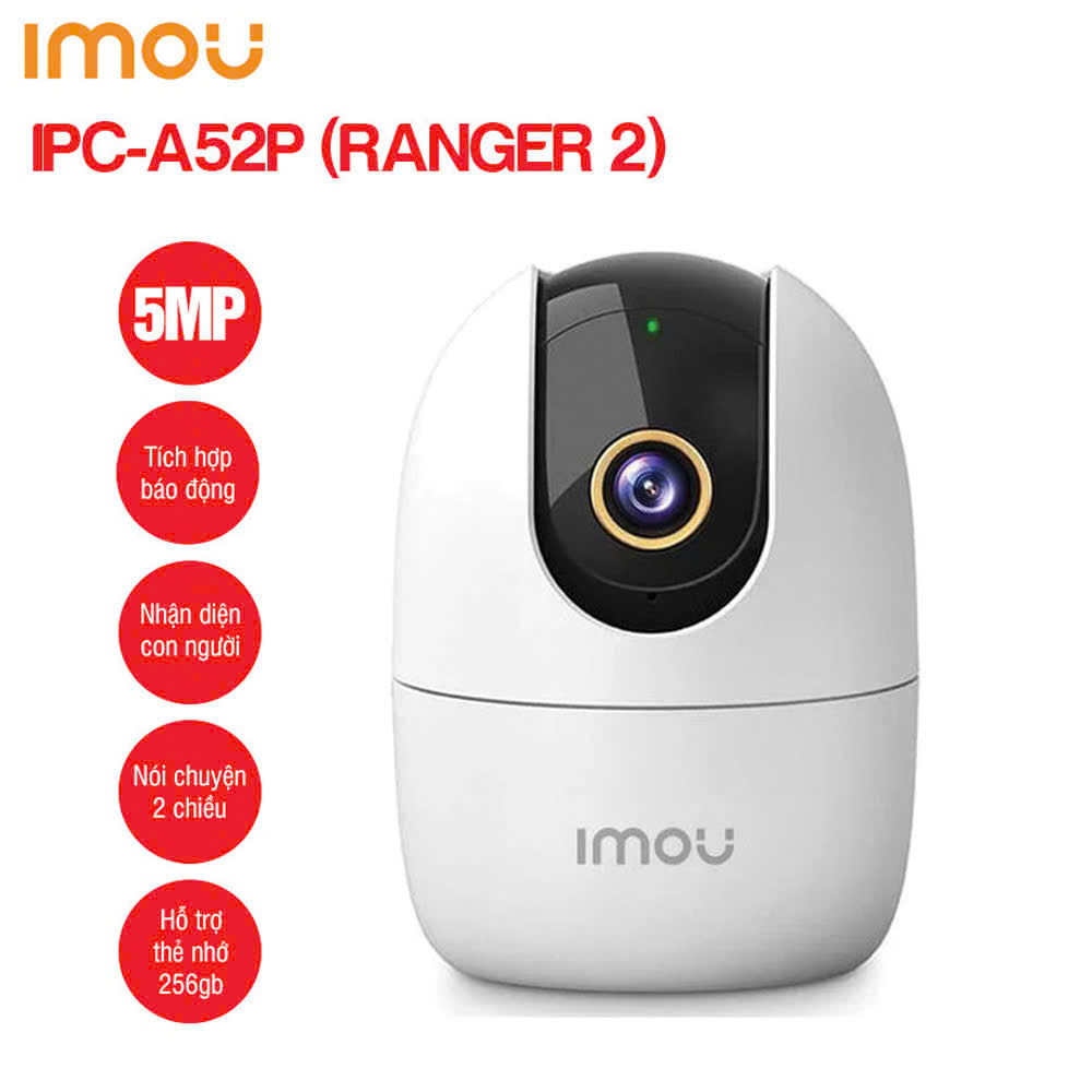 Camera wifi imou A52 chính hãng, trong nhà, độ nét cao 5M, 3K