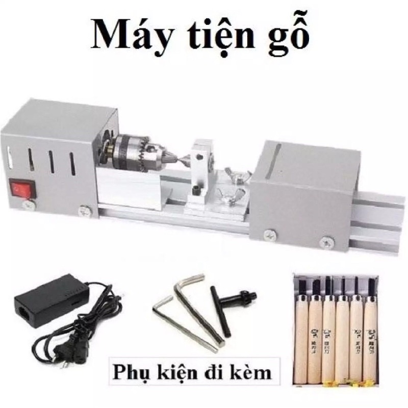 Máy tiện gỗ mini - Máy tiện hạt gỗ