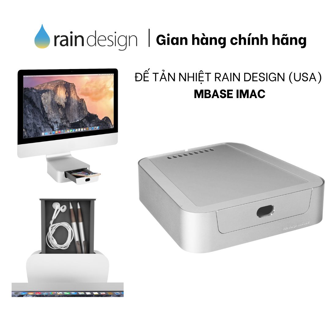 Đế tản nhiệt rain design mbase imac 21"- 27″ - hàng chính hãng