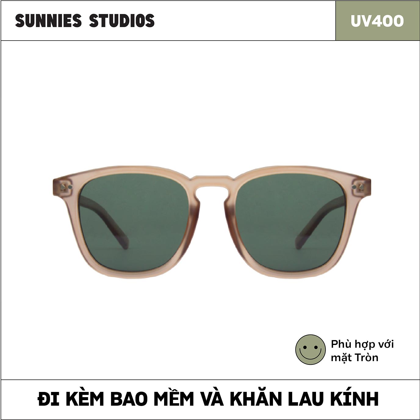Kính mát Sunnies Studios Gọng Vuông Yoji in Oak
