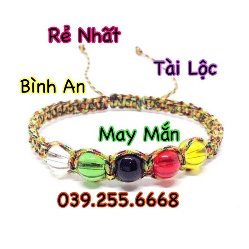 Vòng tay chỉ ngũ sắc - hợp phong thuỷ