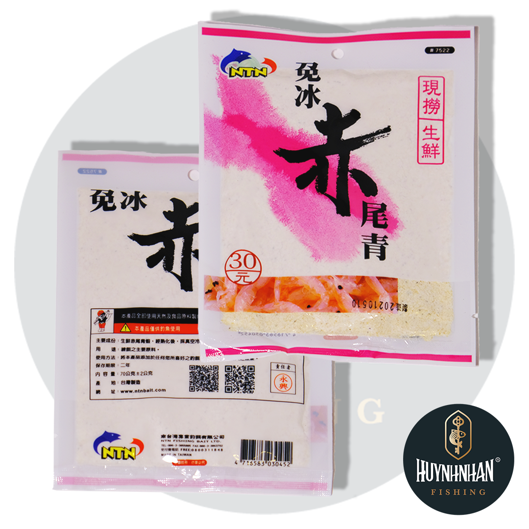 Mồi câu cá - mồi ntn - tôm trắng kim tuyến