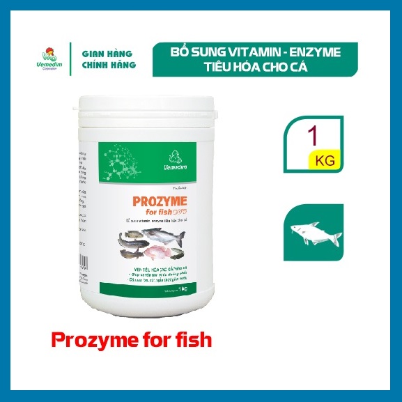 "Hoàn tiền đến 10%" Vemedim Prozyme for fish new dùng bổ sung vitamin-enzyme tiêu hóa cho cá hộp 1kg