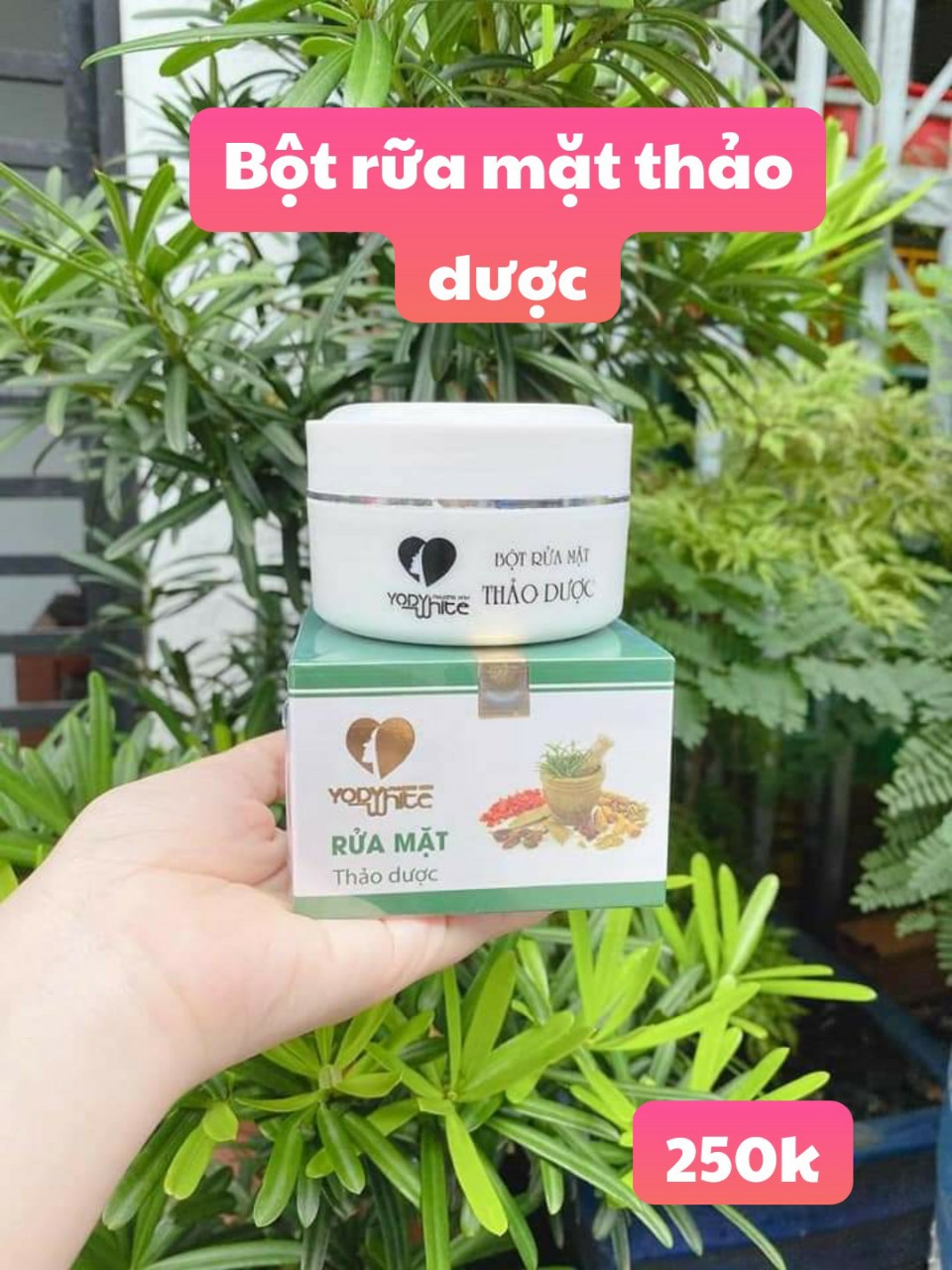Bột Rửa Mặt Thảo Dược Tái Tạo Da Yody White Phương Anh Sạch Mụn Nám Tàn Nhang