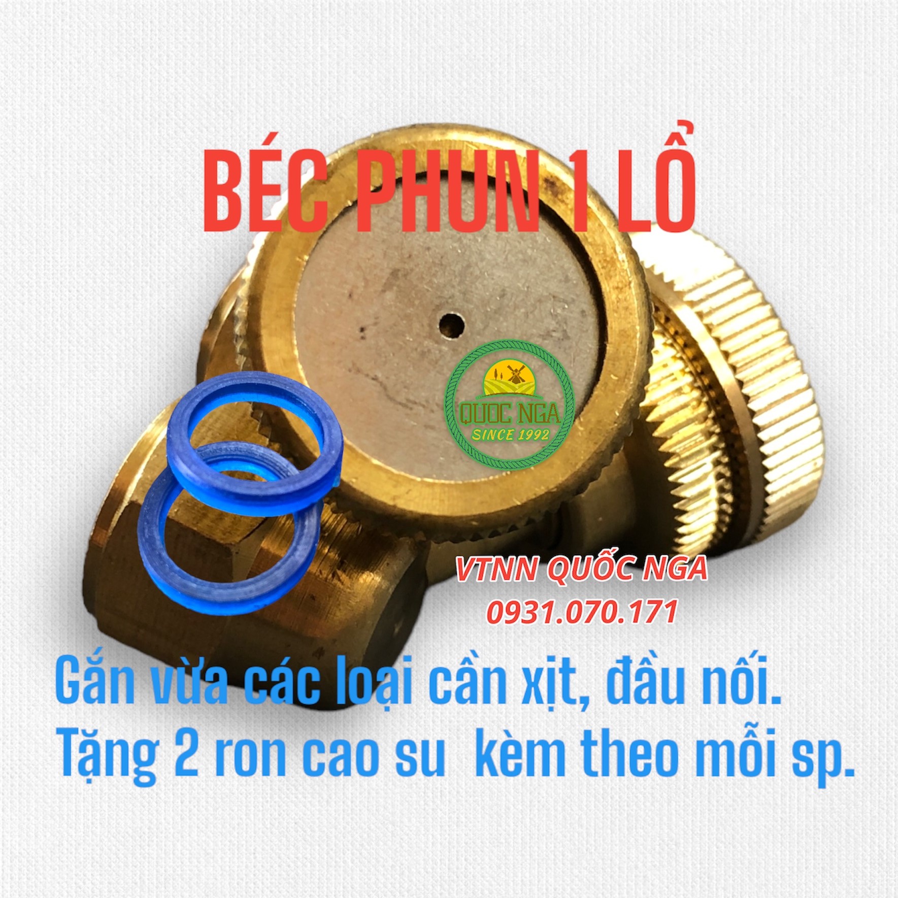 BÉC PHUN NƯỚC, PHUN SƯƠNG, TƯỚI CÂY - 1 LỔ - KIỂU THẲNG HOẶC XÉO