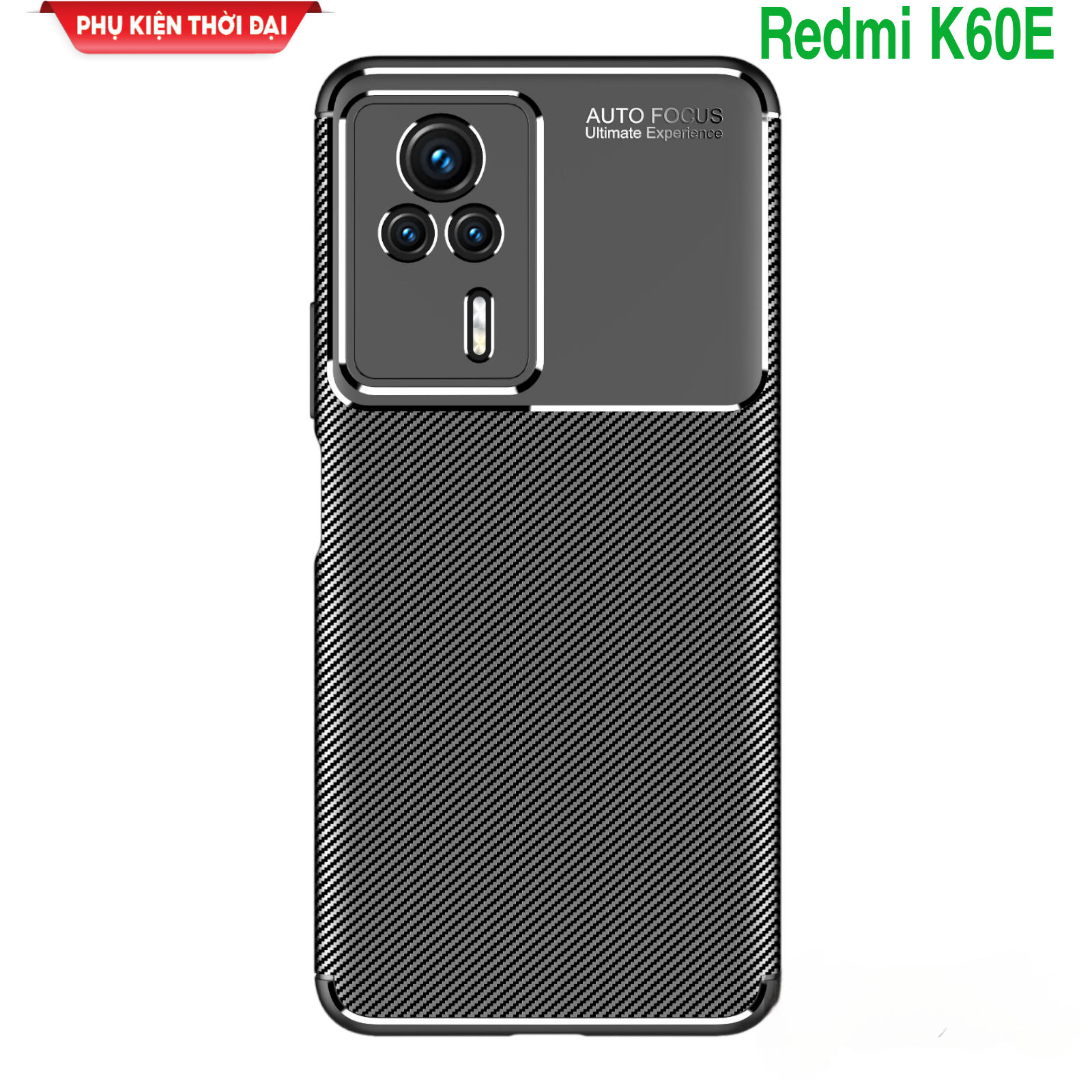 Ốp lưng Redmi K60E chống sốc vân rằn ri hiệu Auto Focus cao cấp