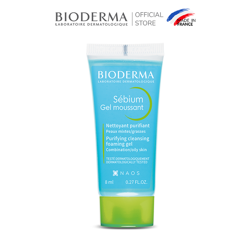 [QUÀ TẶNG KHÔNG BÁN] Gel rửa mặt tạo bọt cho da hỗn hợp và da dầu Bioderma Sebium Gel Moussant - 8ml