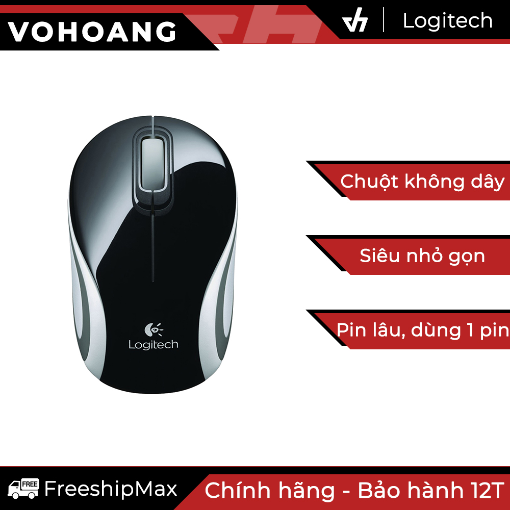 Chuột không dây Logitech M187 - Cực kỳ nhỏ gọn, pin lâu, trọng lượng nhẹ